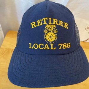 Blue and Yellow Retiree Local 786 Mesh Baseball style Cap